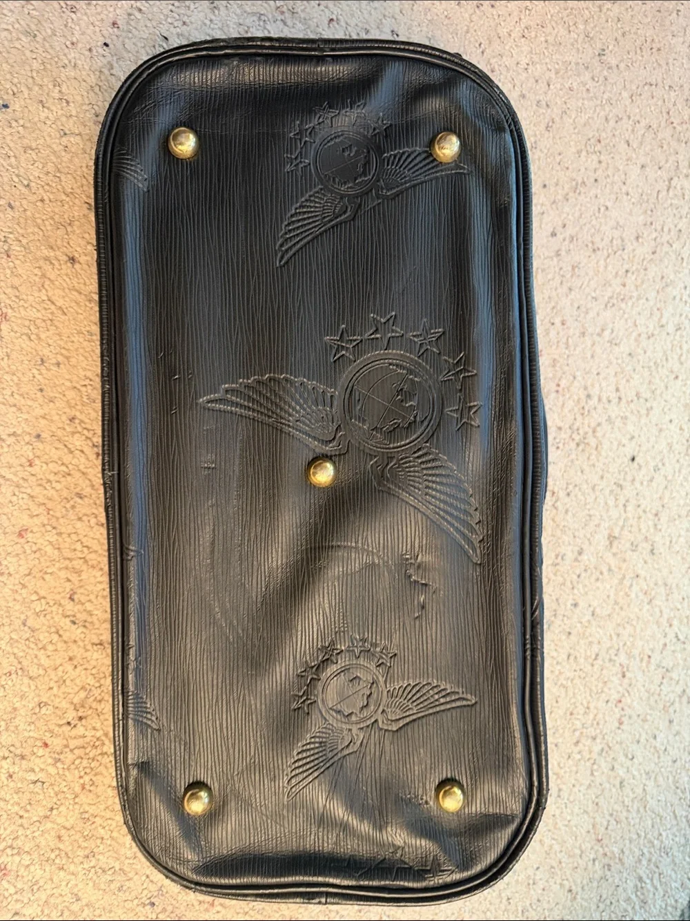 Black Embossed Weekend Bag with Green & Red JS Patch